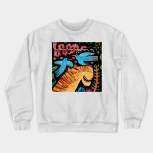 Tiger, snake and Two Birds Crewneck Sweatshirt